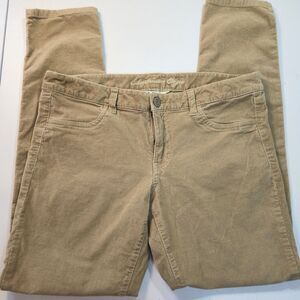 Y2K American Eagle Corduroy Pants Womens Size 12 Jegging Stretch Beige Casual